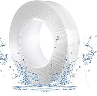 RUBEHOOW 2m Nano Tape, double sided tape heavy-duty, Non-Slip Adhesive, Reusable Transparent Traceless Grip Tape for Kitchen, Party, Paste Photos Posters, Carpet Fixing (6.56FT)