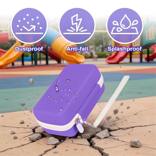 Image of ANKHOH 3D Printing Pen Case for 3Doodler Start+, 72 Pen Refills Included | Hard shell storage with grooved base, mesh pocket and hand strap for school or travel; 3D pen not included, Purple