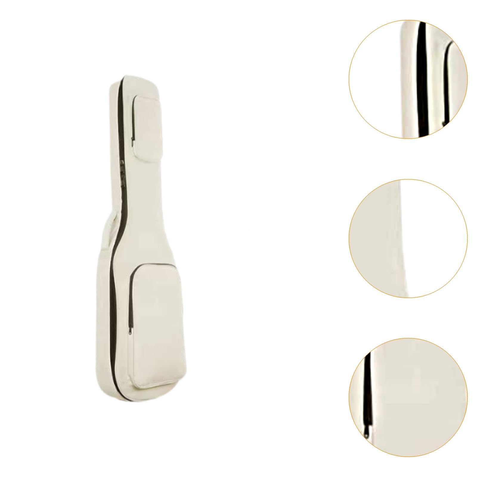 Funda para Bajo Eléctrico con Correas Y Bolsillos de Almacenamiento, Beige