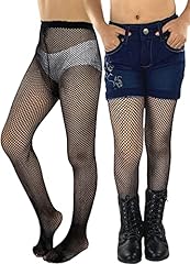 Fine Fishnet Sheer Tights - Black