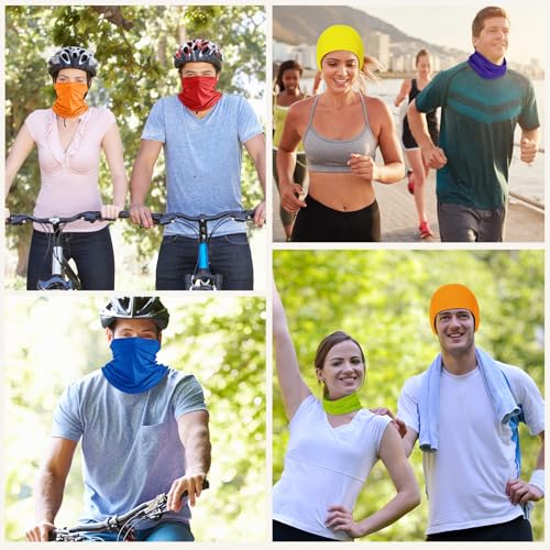 Image of Geyoga 6 /9 Pcs Summer UV Protection Cooling Neck Gaiter Scarf Face Clothing Neck Gaiter Mask Sunscreen Breathable Bandana