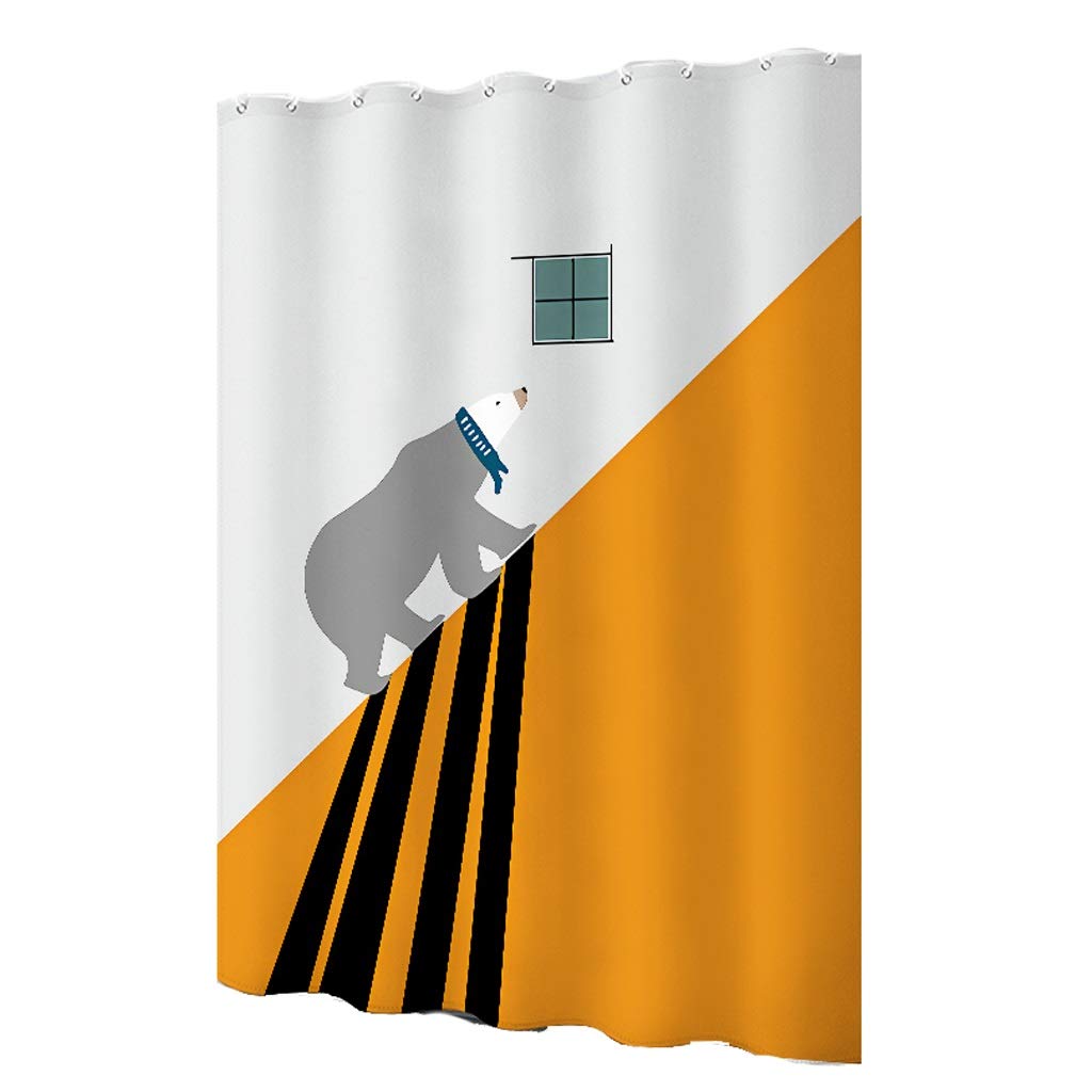 Rideau de douche anti-moisissure tissu imperméable rideau de bain 100x200