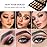 Nude Gold Eyeshadow Palette Natural Naked Smokey Warm Neutral 15 Shades, DE\'LANCI Ultra-Blendable High Pigmented Matte Shimmer Matallic Long Lasting Waterproof Eye Shadow Pallet, Travel Size Makeup