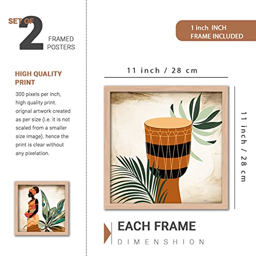 Image of kotart Paintings Modern Art Framed Wall Painting for Living Room Bedroom - Wall Posters /Paintings with Frame - Paintings for Wall Decoration - Set of 4 (Art 6, Small (10x13 or 10x10 inch))