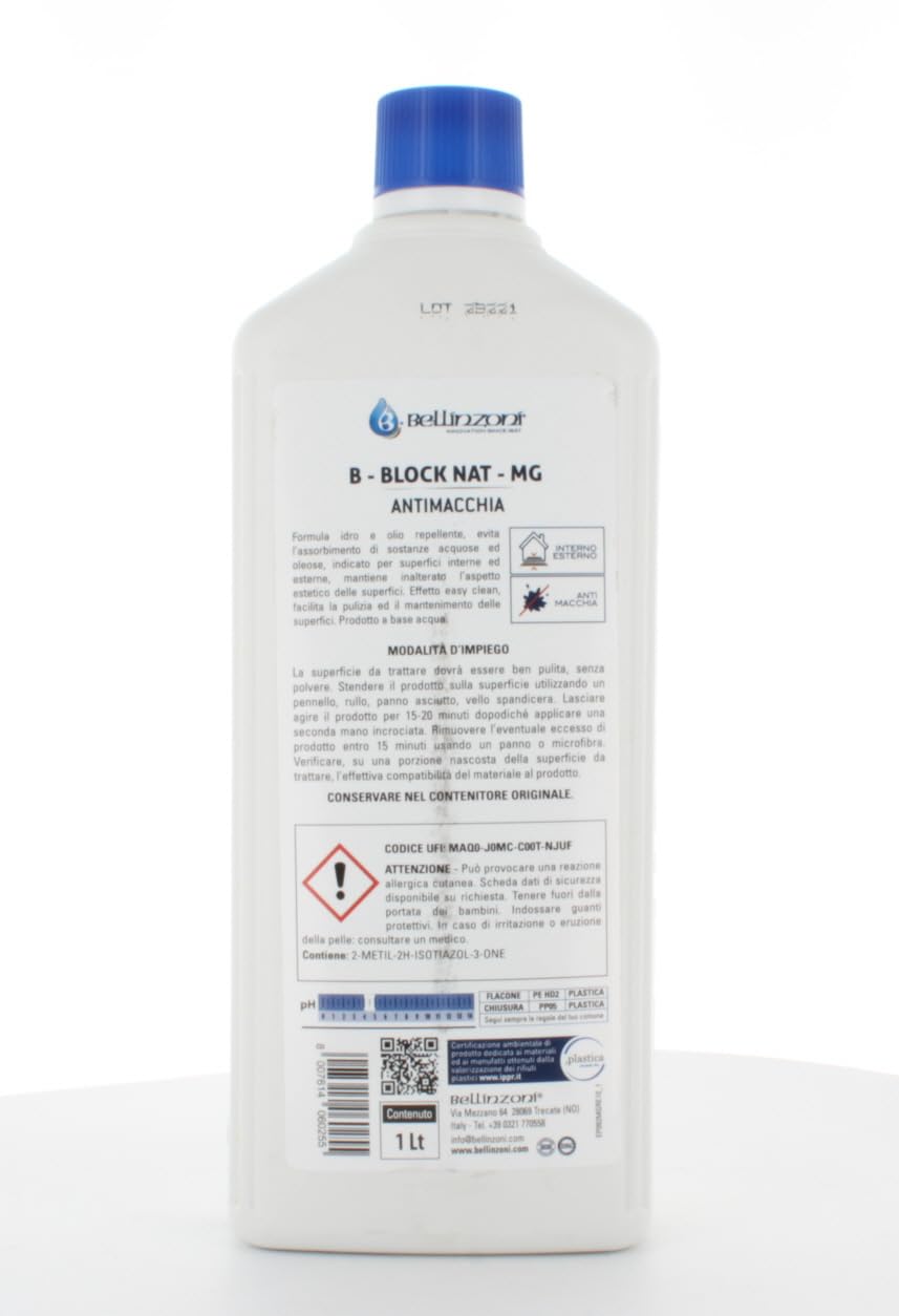 Bellinzoni B-Block Nat MG Antimanchas hidrooleo repelente efecto natural 1 litro