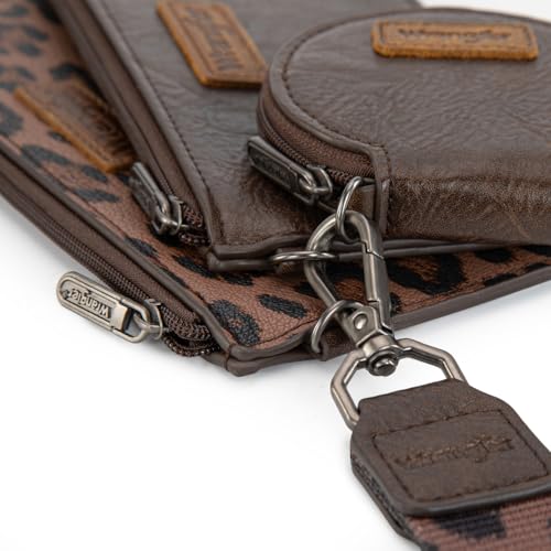 Image of Montana West X Wrangler Keychain Wallets for Women Dual Pouch Wristlet