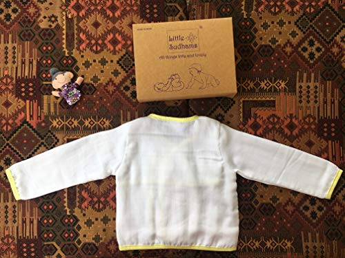 Image of Baby Relaxed Fit Double Muslin Cotton Full Sleeve Tops (Pack of 4) (LSBFST-0001 Assorted2 S3-6Months)