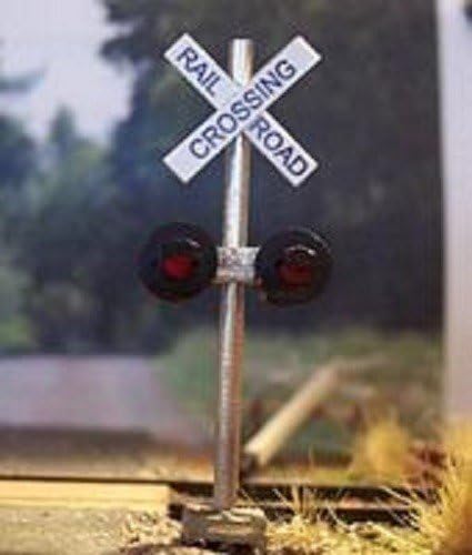 Osborn Models N Scale CROSSING SIGNAL (Non-operating) With Crossbuck Sign Set of 1 EZ Assembly NEW Kit RRA3004