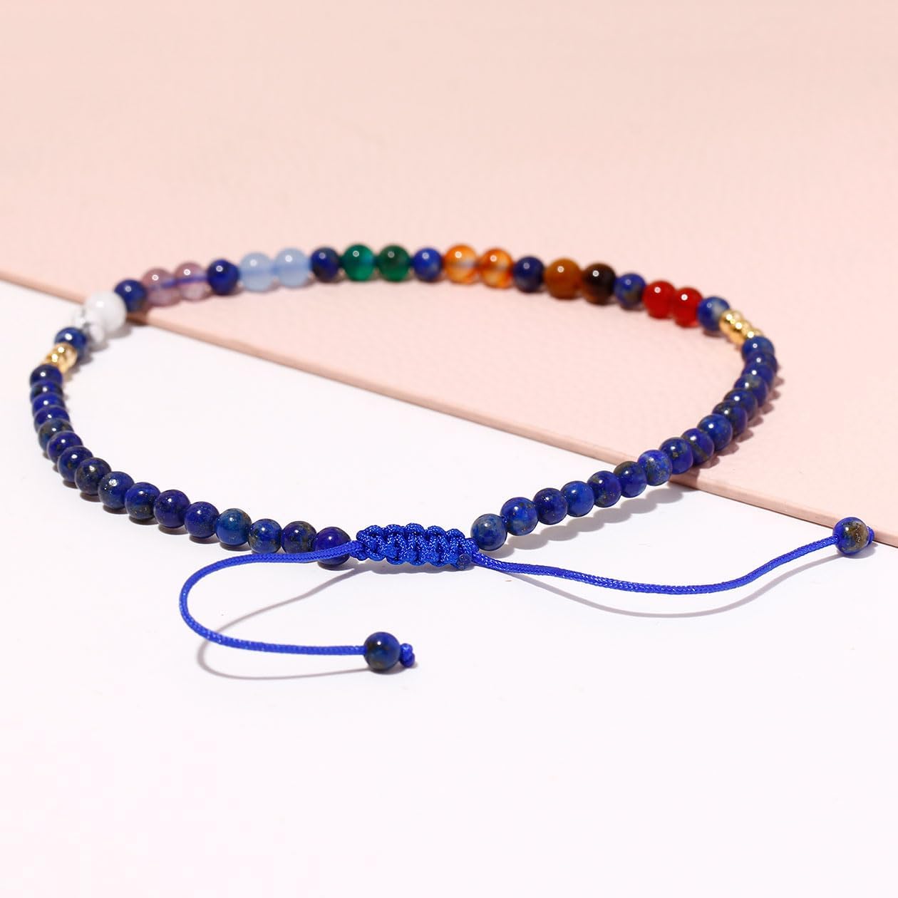 Reiki 7 Chakra Beaded Anklet Meditation Yoga Colorful Ankle Bracelets for Women Balance Beach Foot Jewelry Adjustable - Image 6