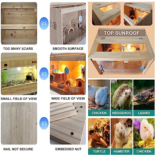 Kleintierkäfig und Futterbox, einfache Montage und Reinigung, ideal für Kaninchen, Meerschweinchen, Hühner