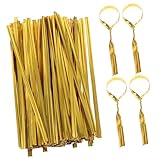 FRCOLOR 2sets Festive Candy Bags Ties Gold Zip Ties Wrapping for Treats 800pcs*2