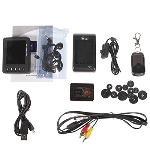 CozyHomelover 2.7" Lcd Remote Motion Detection Mini Dvr Recorder Body Worn Button Lens Camera