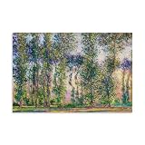 Claude Monet-Poplars at Giverny - Pósteres artísticos para pared, impresión artística, lienzo, obras de arte estéticas, 60 x 90 cm
