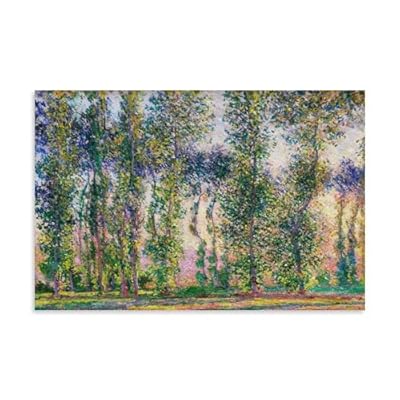 Claude Monet-Poplars at Giverny - Pósteres artísticos para pared, impresión artística, lienzo, obras de arte estéticas, 60 x 90 cm | Ya disponible en tu tienda friki favorita! En mundofriki.es!