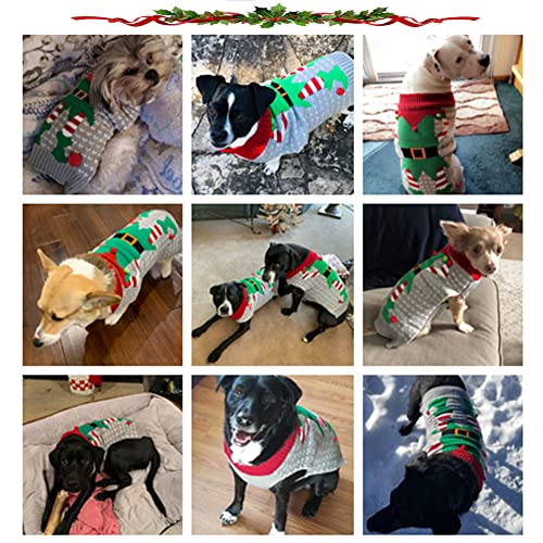 ABRRLO Hunde Kostüme Hundebekleidung Baumwolle Pullover feiern Weihnachten-Tag Winter Mantel Strickpullover Haustier Hund Pullover Haustier Kostüm Fashion (M, Clown)