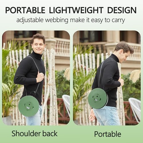 Image of ALEVMOOM Upgraded XXL Collapsilbe Stool with Cushion,More Sturdy and Height 19.7 inch,D11.8 inch,Portable and Lightweight Adjustable Telescoping Stool for Camping Hiking BBQ Max Loading 1000Ibs