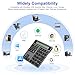 Bluetooth/2.4G Wireless Number Pad with Calculator - Wireless Numeric Keypad Slim 34-Keys External Numpad Keyboard Data Entry + Calculation 2in1 Number Pad for Laptop Desktop PC Smartphone