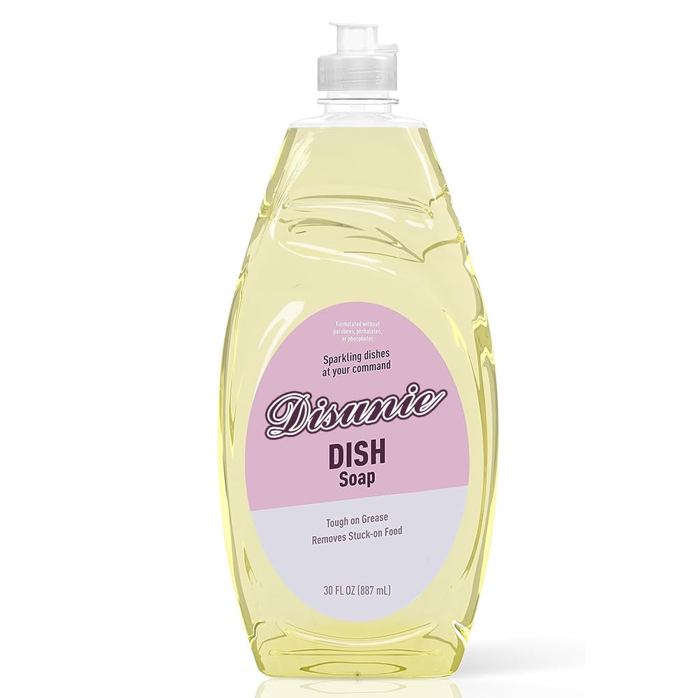 Powerful Degreasing Dish Soap Eco-Friendly Formula Cuts Through Grease Grime Safe for All Dish Types Fresh Lemon Scent