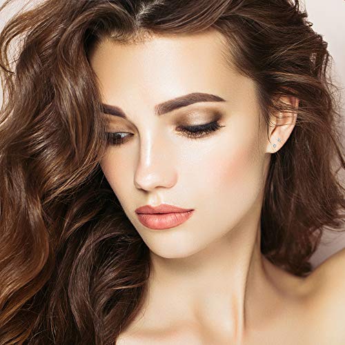 Joerica 8 Pairs Stainless Steel Cartilage Stud Earrings Tiny Round 2Mm Cubic Zirconia Ear Piercing Small Barbell Earrings For Women Men Screw Flat Back Earrings Set #TOP2