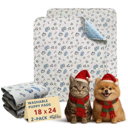 Washable Pee Pads for Dogs, 2 Pack Reusable Puppy Pads,