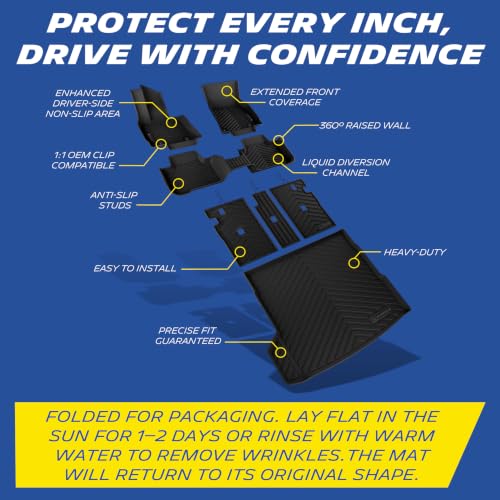 Image of Michelin Vehicle Mats for 2025-2026 BMW X3 G45 30 xDrive /M50 xDrive | Custom Fit, Non-Slip, All-Weather TPE Liner, Premier Series Floor /Trunk /Backrest Mat, 7 Piece