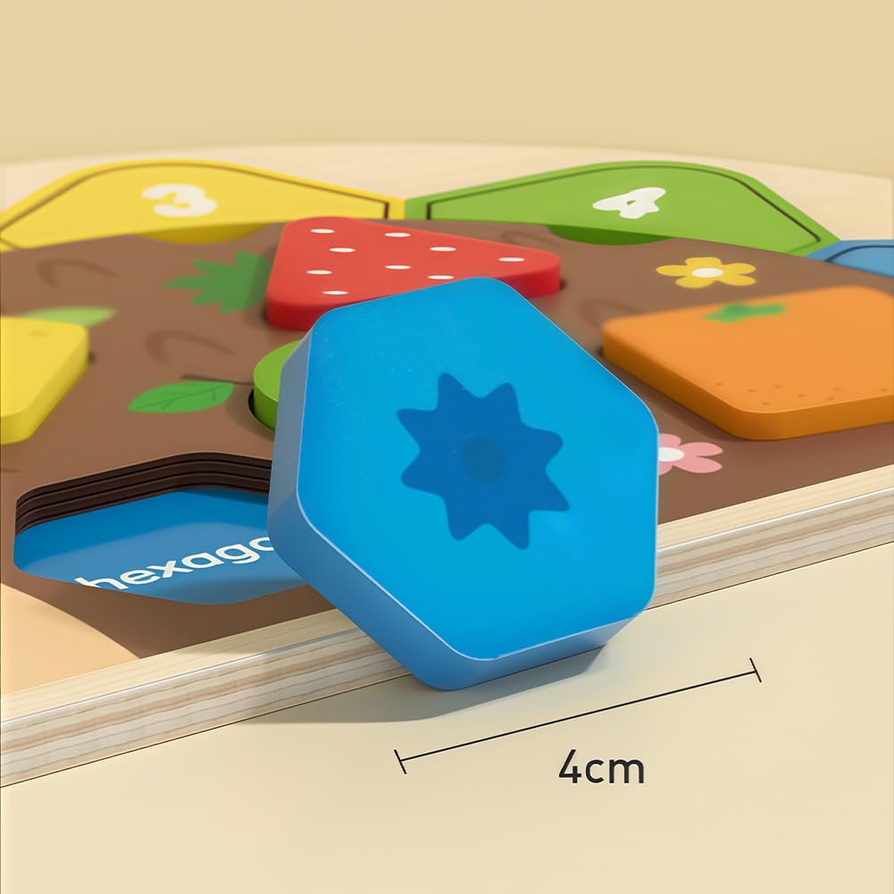 Puzzle Legno per Bambini, Giocattoli Educativi Risveglio Montessori, Puzzle Riccio in Legno, Gioco Educativo per Bambini 12-36 Mesi