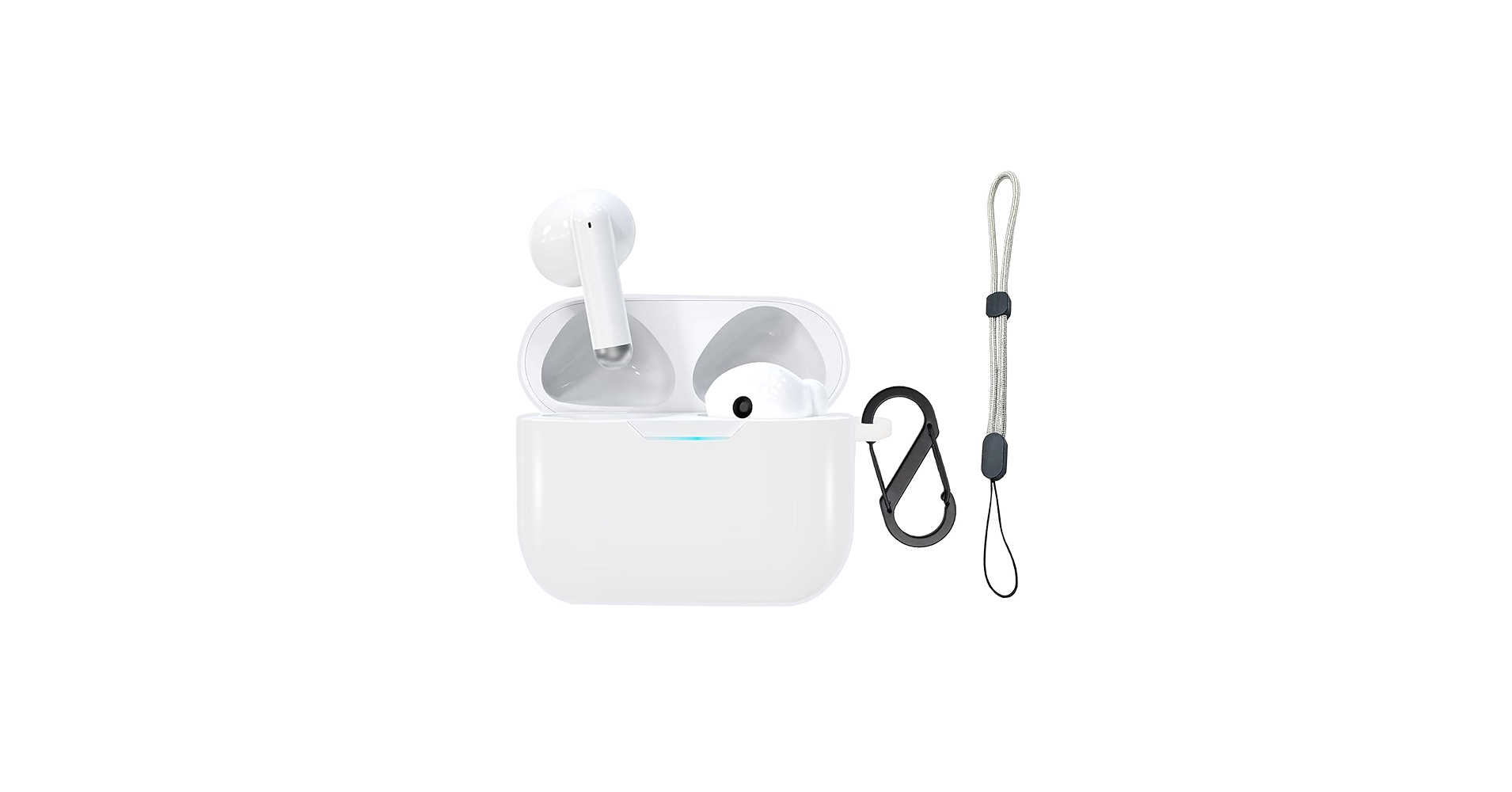 ワイヤレスイヤホンカバー 軽量小型 保護ケース 収納ケース（ホワイト） Amazon | For STSEETOP ワイヤレスイヤホン ケース カバー 保護