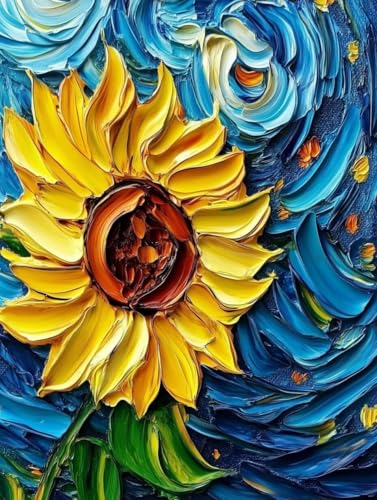 Loisirs Créatifs Adultes Tournesol 5D Idée Cadeau Kit Broderie Diamant 70x95cm