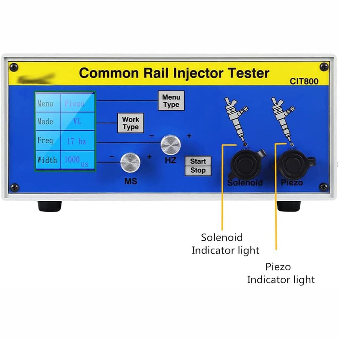 Probador Inyectores Common Rail,Probador Inyectores Piezoeléctricos Diésel,Validador Inyector S60h,Ancho Ajustable 6 Ms,para Inyectores Electromagnéticos Diésel