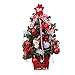 Produktbild Zuhause Weihnachtsdeko Weihnachtsbaum mit Beleuchtung Funkelnde Anhänger Festliche Büros Klassenzimmer Tischdeko Tannenbaum Mini-LED- Stimmungslicht Weihnachtsschmuck Fotografie Requisiten (rot)