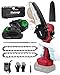 Mini Motosega a Batteria 6 Pollici 15CM Portatile Motosega Potatura Piccola Sega Elettrica per Potatura Professionale Taglio legno, Ramo d'albero Giardino,red