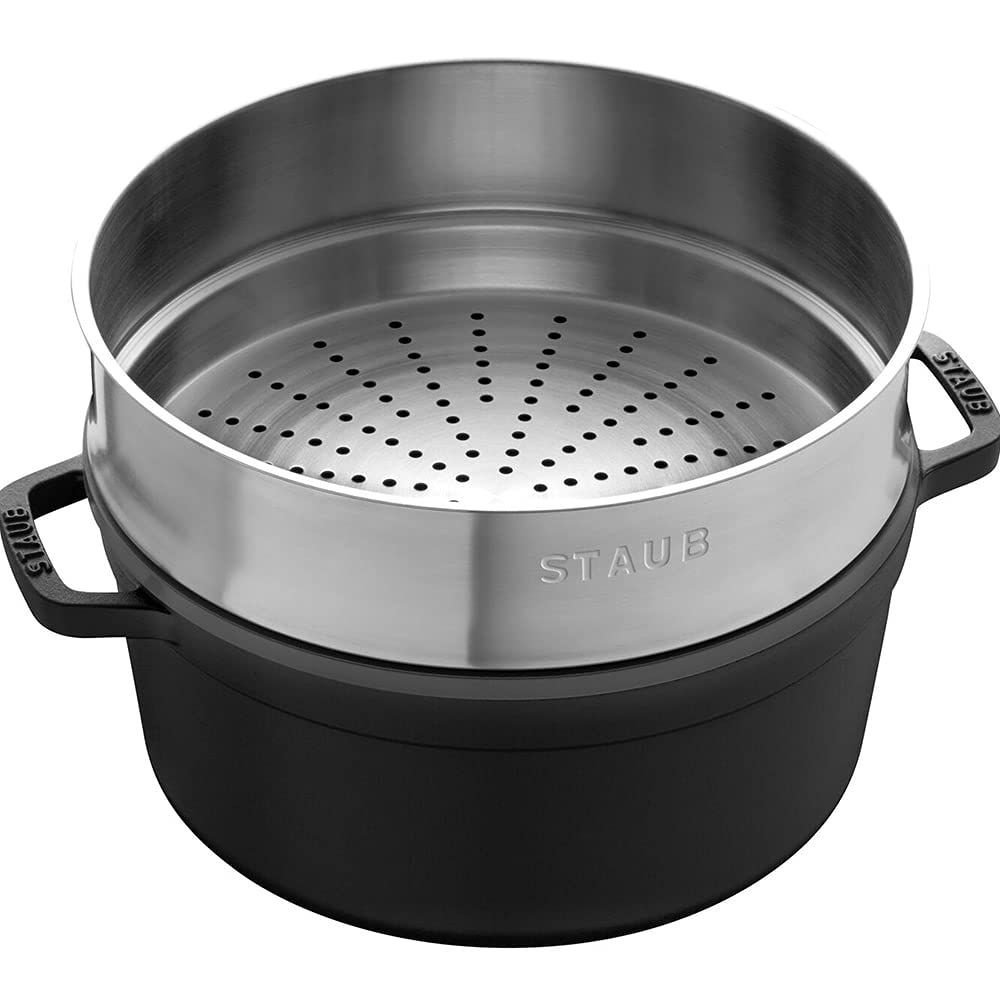 Amazon.co.jp: STAUB(ストウブ) 鉄製 丸型 ココット スチーマー付 24cm