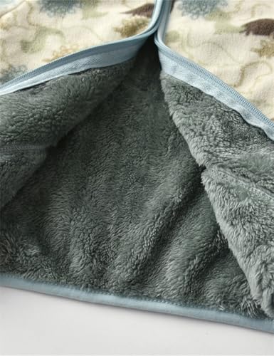 Image of Kids Printed Fleece Jacket Sherpa Lined Lightweight Zip