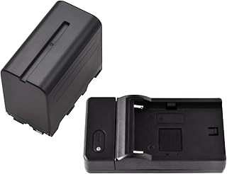 Pruie Kit de carregador e bateria para câmera NP-F960/ NP-F970 1PC 7,2V 7800mAh Bateria grande recarregável com substituição de cabo USB para NP-F550 F570 F750 F770 F960 F970