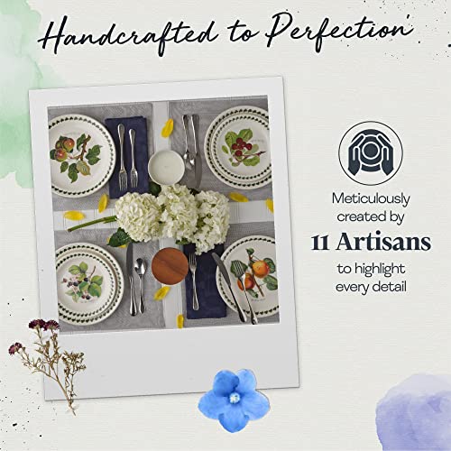 Portmeirion Pomona 24 Piece Earthenware Dish Set | Dinnerware Set For 6 | Dinnerware Set | Includes Dinner Plates, Salad Plates, Mugs, Cereal Bowls Multicolor #TOP5