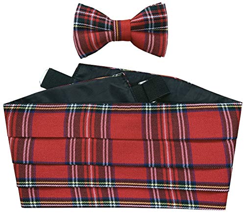 Set Royal Stewart Tartan Cummerbund con Pajarita y Pañuelo miniatura 4