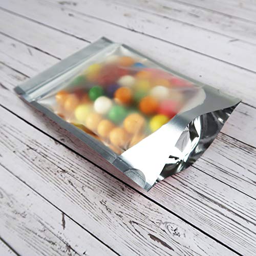 Qq Studio 100Pcs Matte Double-Sided Colored Stand-Up Bags (10X15Cm (4X6"), Translucent/Black) #TOP4