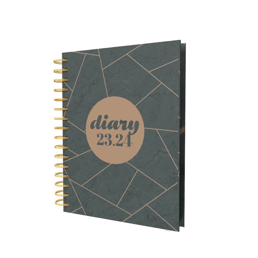 CollinsDebden Collins Scandi Academic 2023-24 A5 Day To Page Mid Year Diary Planner School, College or University Term Journal - August 2023 to August 2024 - Green - PW51M.GEGN-2324