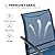 VICLLAX Patio 7 Pieces Outdoor Dining Set, 59" Metal Dining Table with Umbrella Hole and 6 Stackable Textilene Chairs for Patio, Lawn, Garden, Porch, Black/Dark Blue