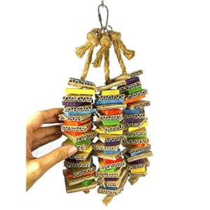 Birds LOVE Chew-Tastic Triple Tower Bird Cage Toy Shredded – Small Bird Toy for Green Cheek Conures Sun Conures Caiques Senegals Quakers and Similar Small Sized Parrots