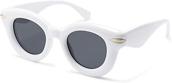 Cute Round Sunglasses for Women Men Trendy Chunky Thick Inflated Shades AP3695