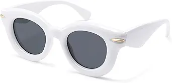 Cute Round Sunglasses for Women Men Trendy Chunky Thick Inflated Shades AP3695