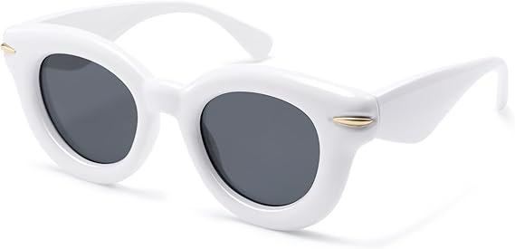 Cute Round Sunglasses for Women Men Trendy Chunky Thick Inflated Shades AP3695