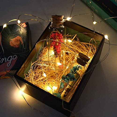 Image of Mini Clear Glass Wish Bottles with Cork Stopper, 1ml Mini Message Bottle, Tiny Glass Bottles With Wood Cork Empty Small Containers for Crafts & Decorations 4 cm Pack of (10)