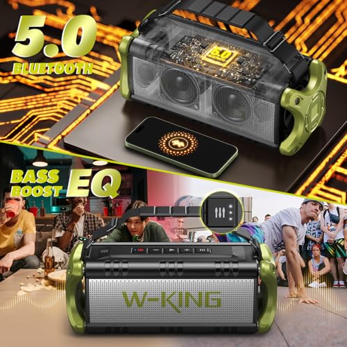 W-KING Store W-KING 90W Peak 50W RMS Portable Bluetooth Speaker - Image 7