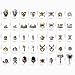 40pcs Alloy Nail Charms - Ghost Skull, Pumpkin Designs, Gothic Nail Jewelry for Women's DIY Manicure & Halloween Party Decorations