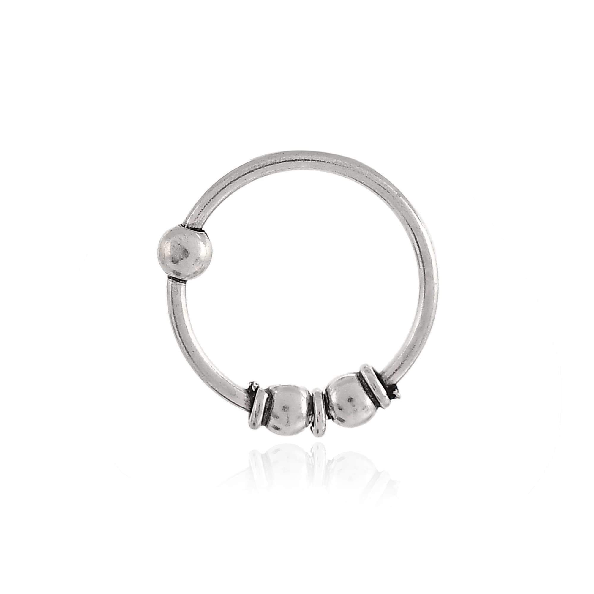 NEMICHAND JEWELS Pure sterling Silver Oxidised Antique Trendy Helix Nose Ring Ring for womens and Girls (B0B6CKRRGT) Amazon Price History, Amazon Price Tracker