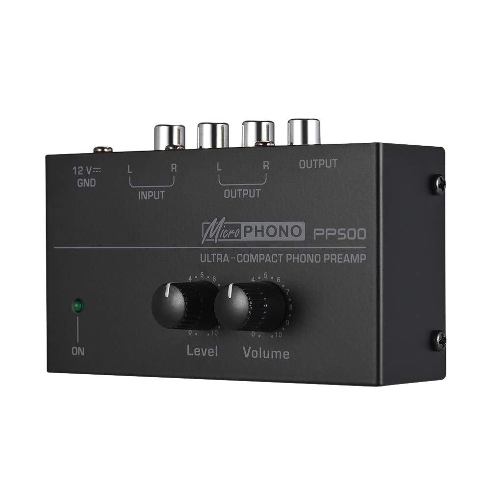 Preamplificatore PP500 Interfaccia Phonograph Phono Home Audio Stereo Metallo Regolatore Volume Giradischi