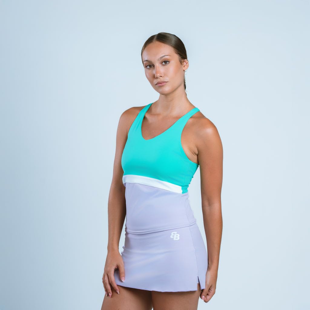 BB by Presepe Berbel Maglia Sportiva con Cerniera - Abbigliamento per Pádel, Tennis e Pickleball - Tessuto Tecnico Bi-Stretch UV50+ - Catania Water Green - Taglie S a L - Asciugatura Rapida SS26 Pista