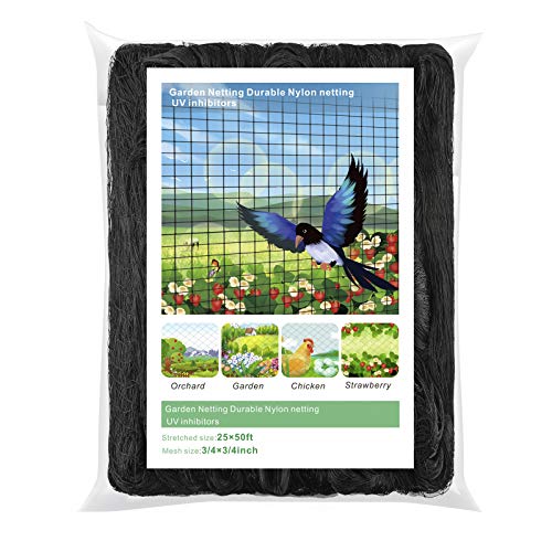 Mistyy Bird Net - 25' x 50' Garden Netting with 2.4